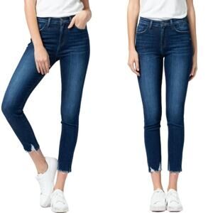 Flying Monkey Women's Platinum Junction Distressed Ankle Skinny Jeans Size 29